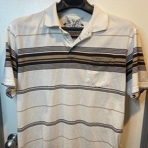 Hawks Bay Mens Polo (Cream & Brown)‎ Size XL